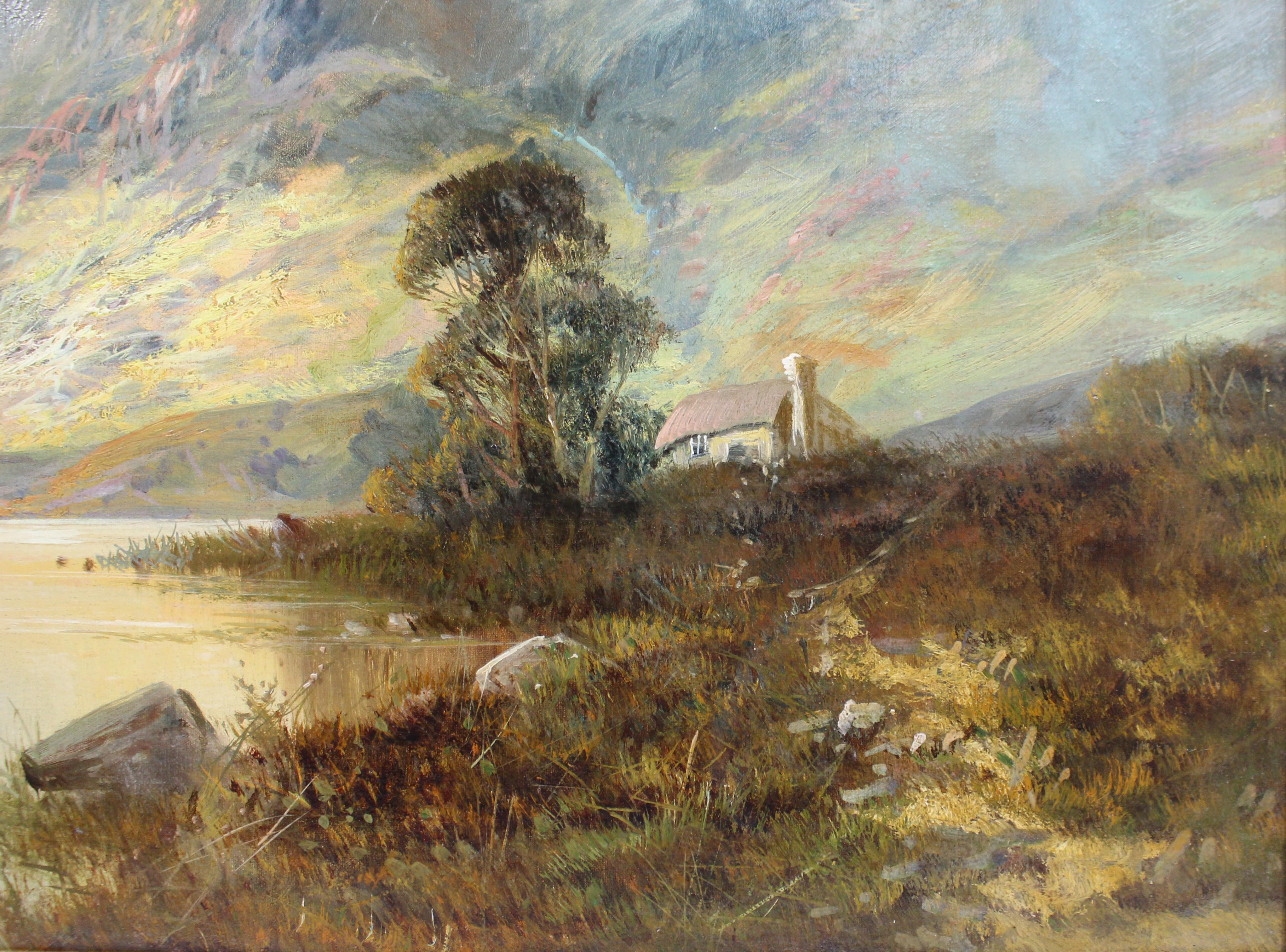 British Landscape by Clarence Henry Roe Oil on Canvas For Sale