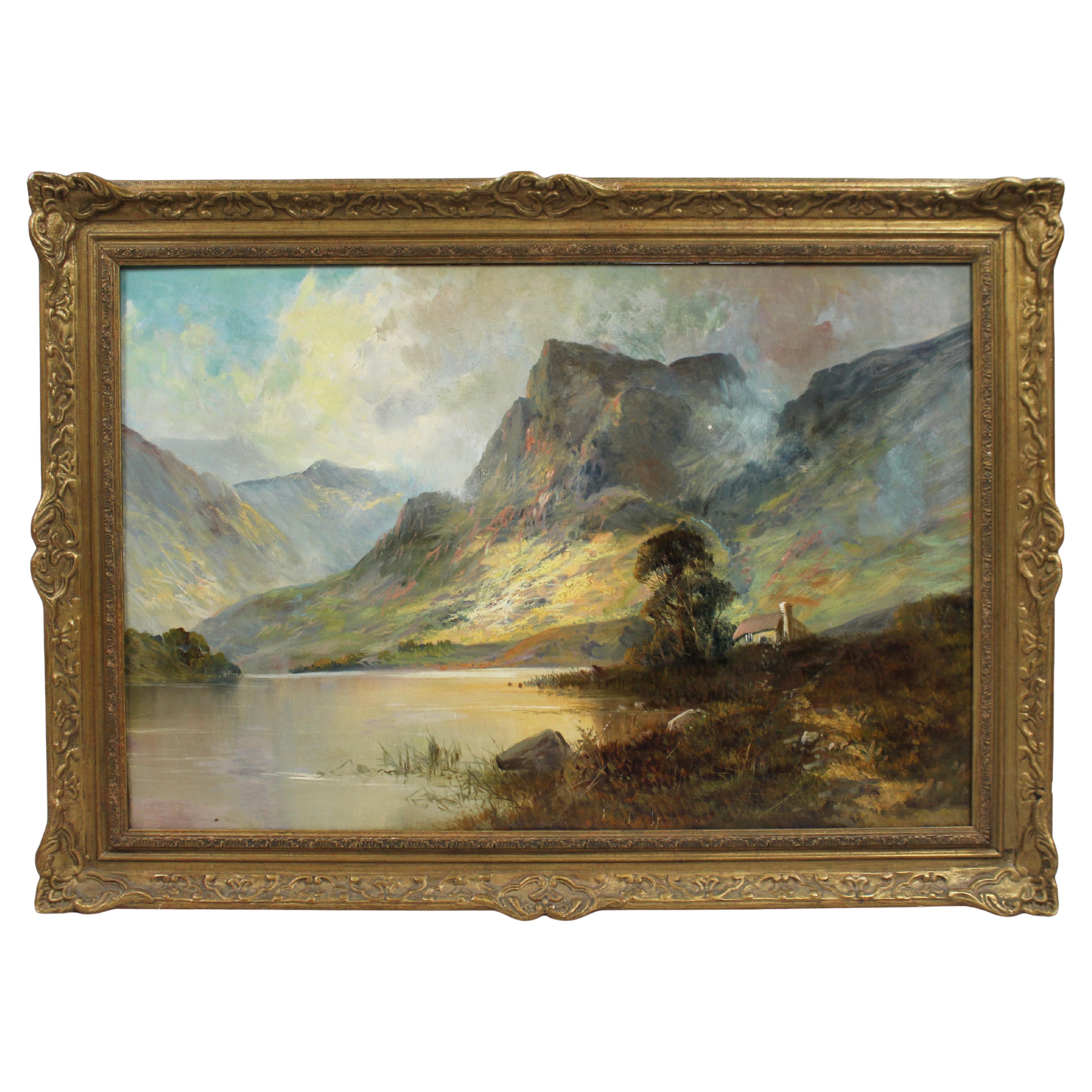 Landscape by Clarence Henry Roe Oil on Canvas For Sale