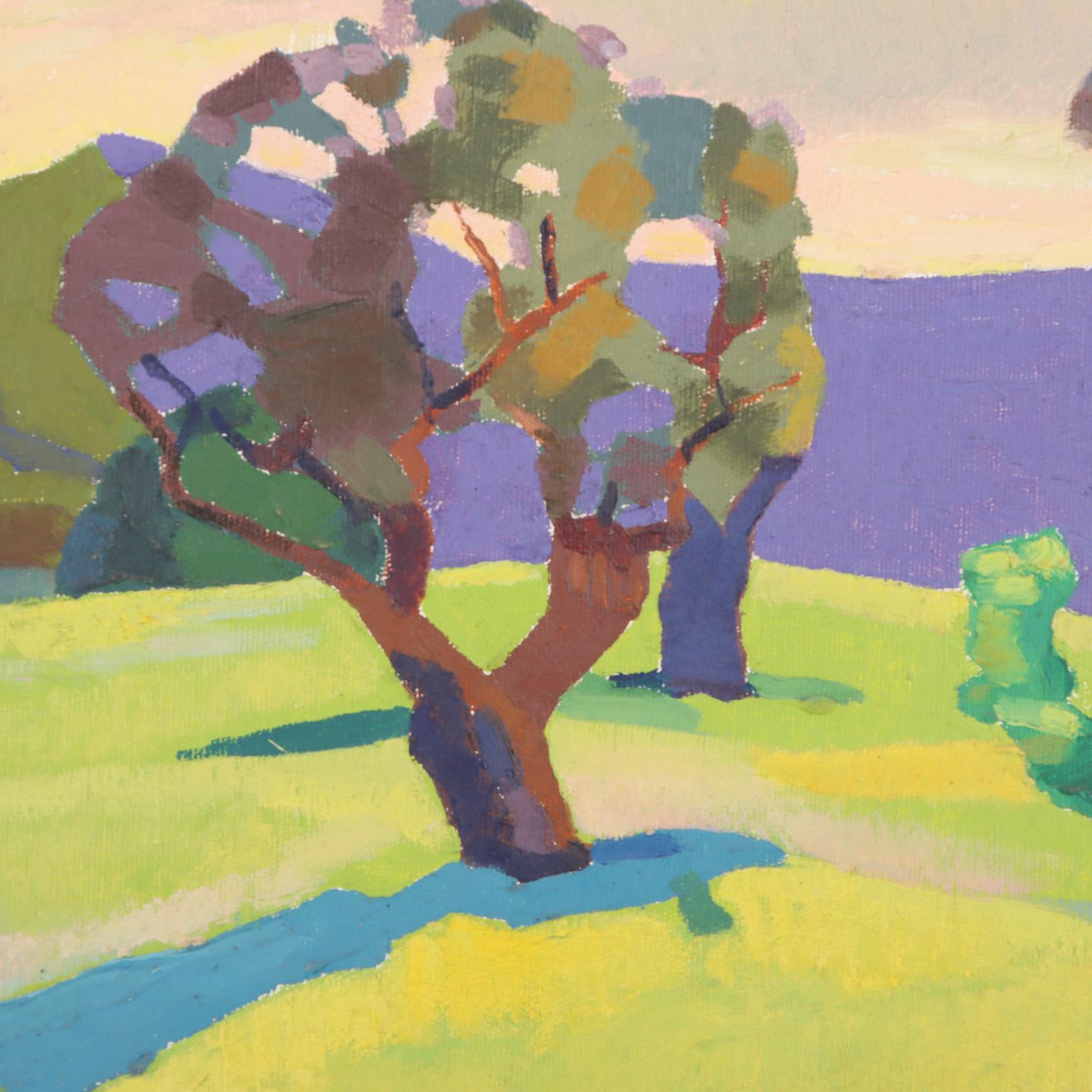 Landschaft von Ernest Yarrow-Jones (Brite, geb. 1872 - gest. 1951) im Zustand „Gut“ im Angebot in Philadelphia, PA