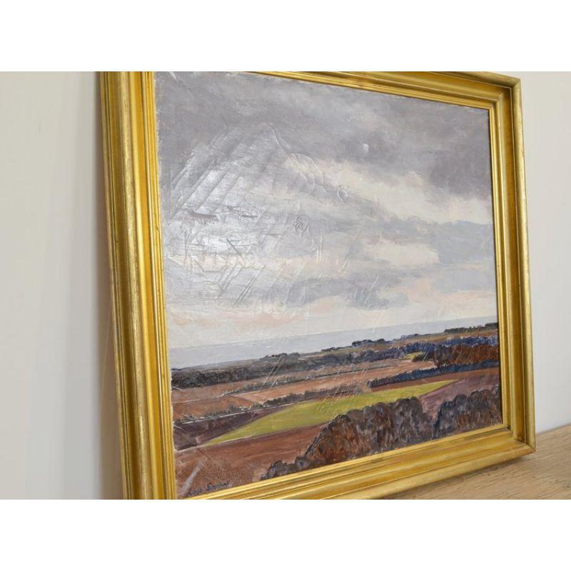 Landscape signed by Lars Swane on Front

Oil on Canvas, Gilt Wood Frame

Approx Dims: 30”W x 26”H.