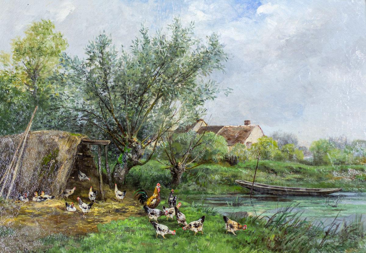 French Landscape by Luis Remy Matifas, Fourth Quarter of the 19th Century For Sale
