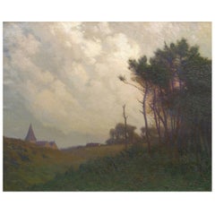 “Landscape in Normandy” American Impressionism Painting by William J. Kaula