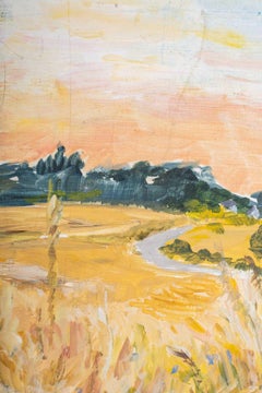 Paysage d'une route fleurie, 20e siècle