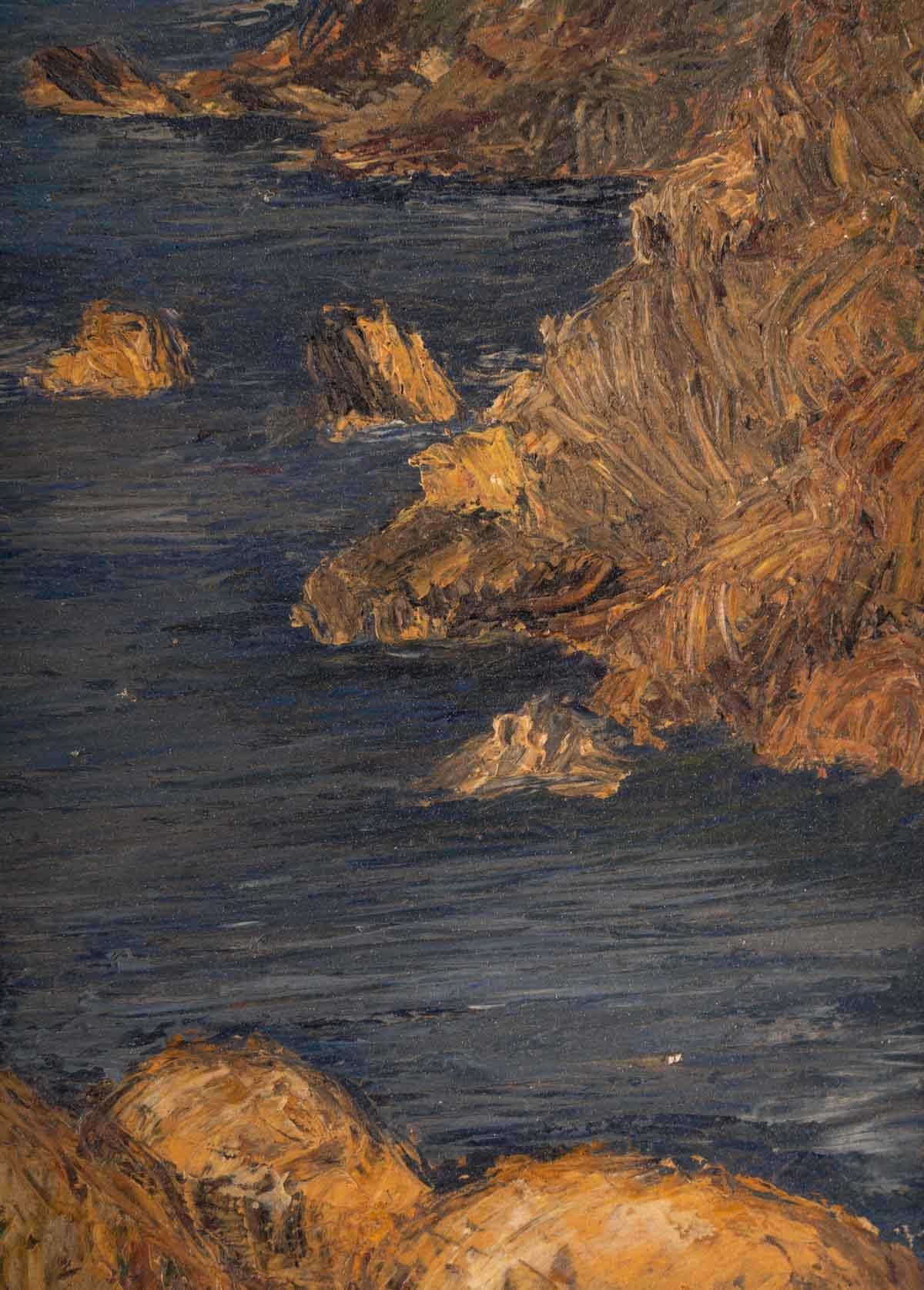Landscape of the Cliffs, 20th Century In Good Condition For Sale In Saint-Ouen, FR