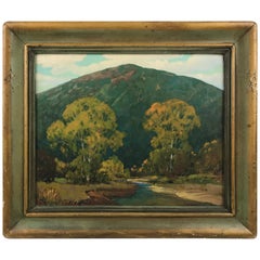 Landscape of the Upper Hondo River, New Mexico Oil on Board by Dwight C. Holmes