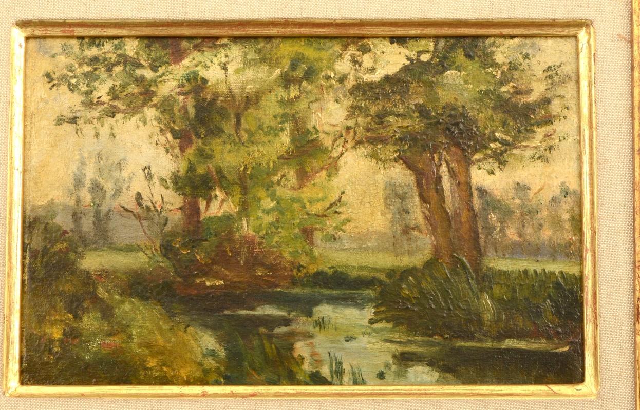 Européen Paysage, Huile sur toile, 19e siècle en vente