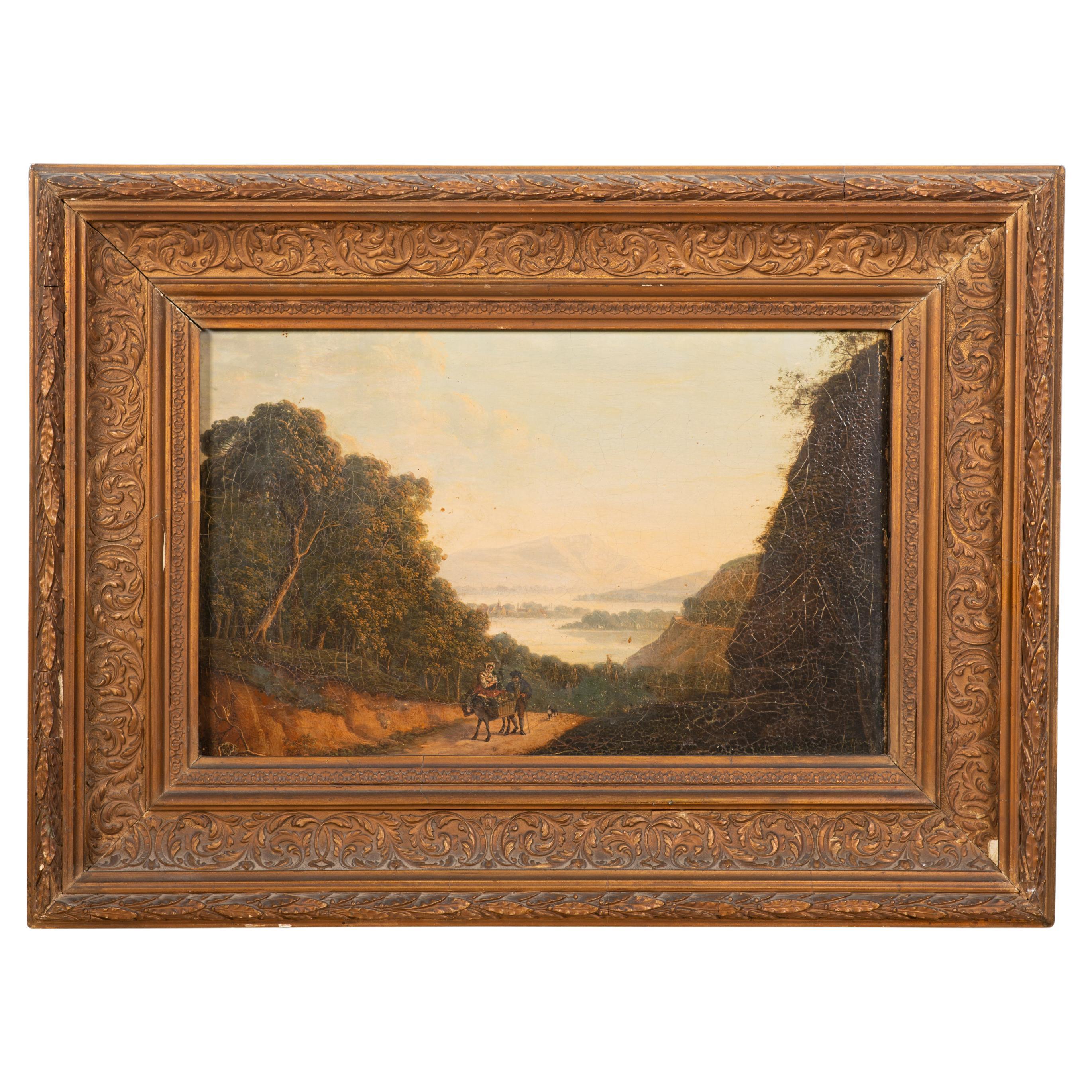 Paisaje. Óleo sobre lienzo. Siglo XIX.