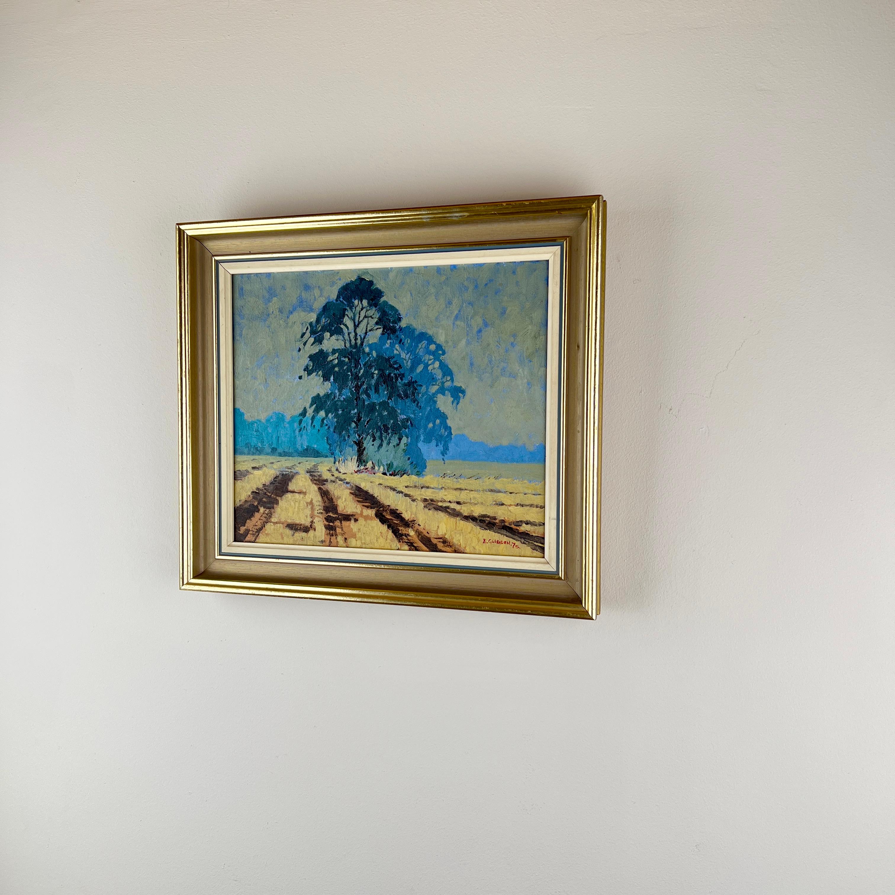 Fin du 20e siècle Paysage peinture à l'huile sur toile de Brian Glidden en vente