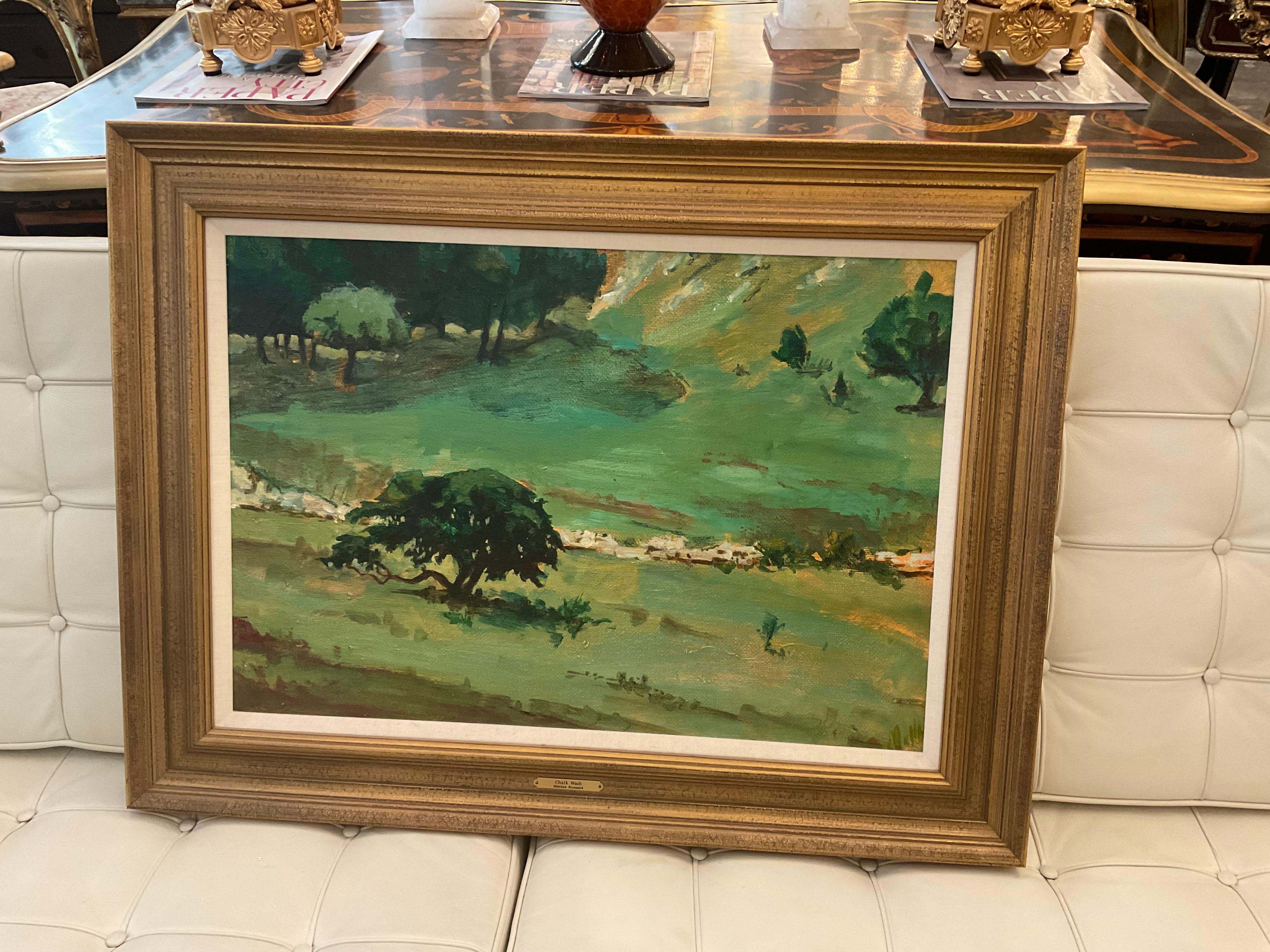 Dieses Angebot umfasst eine Landschaft im Stil des Impressionismus, vermutlich signiert und betitelt 