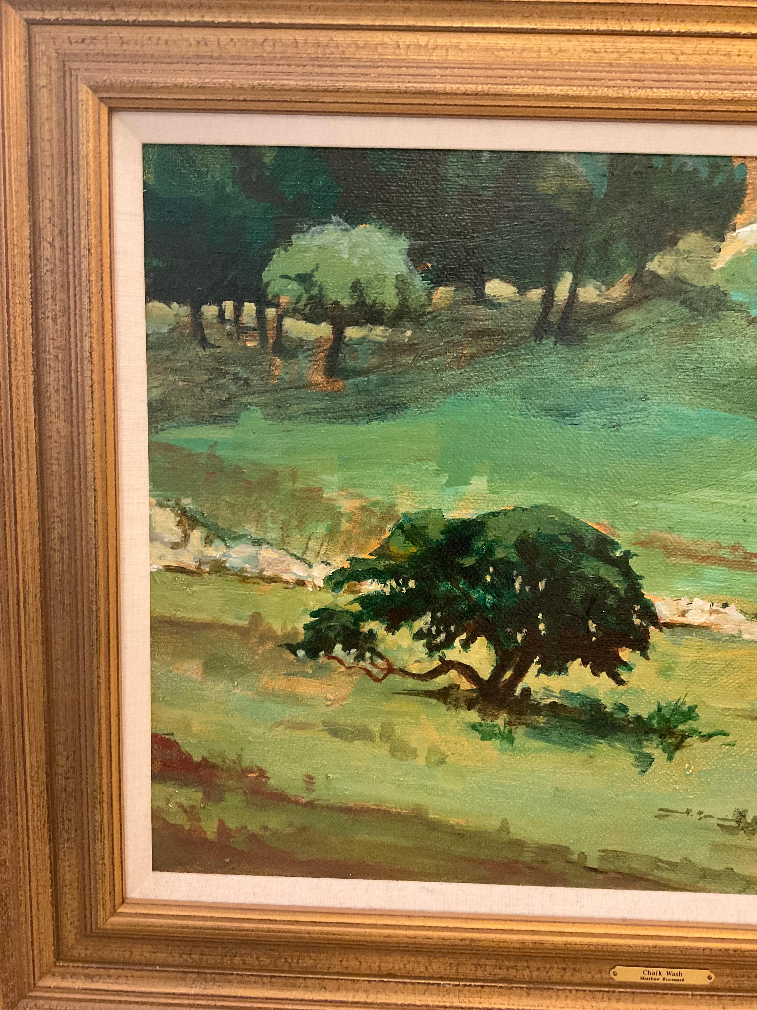 Landschaft, Ölgemälde von Matthew Broussard (Moderne der Mitte des Jahrhunderts) im Angebot