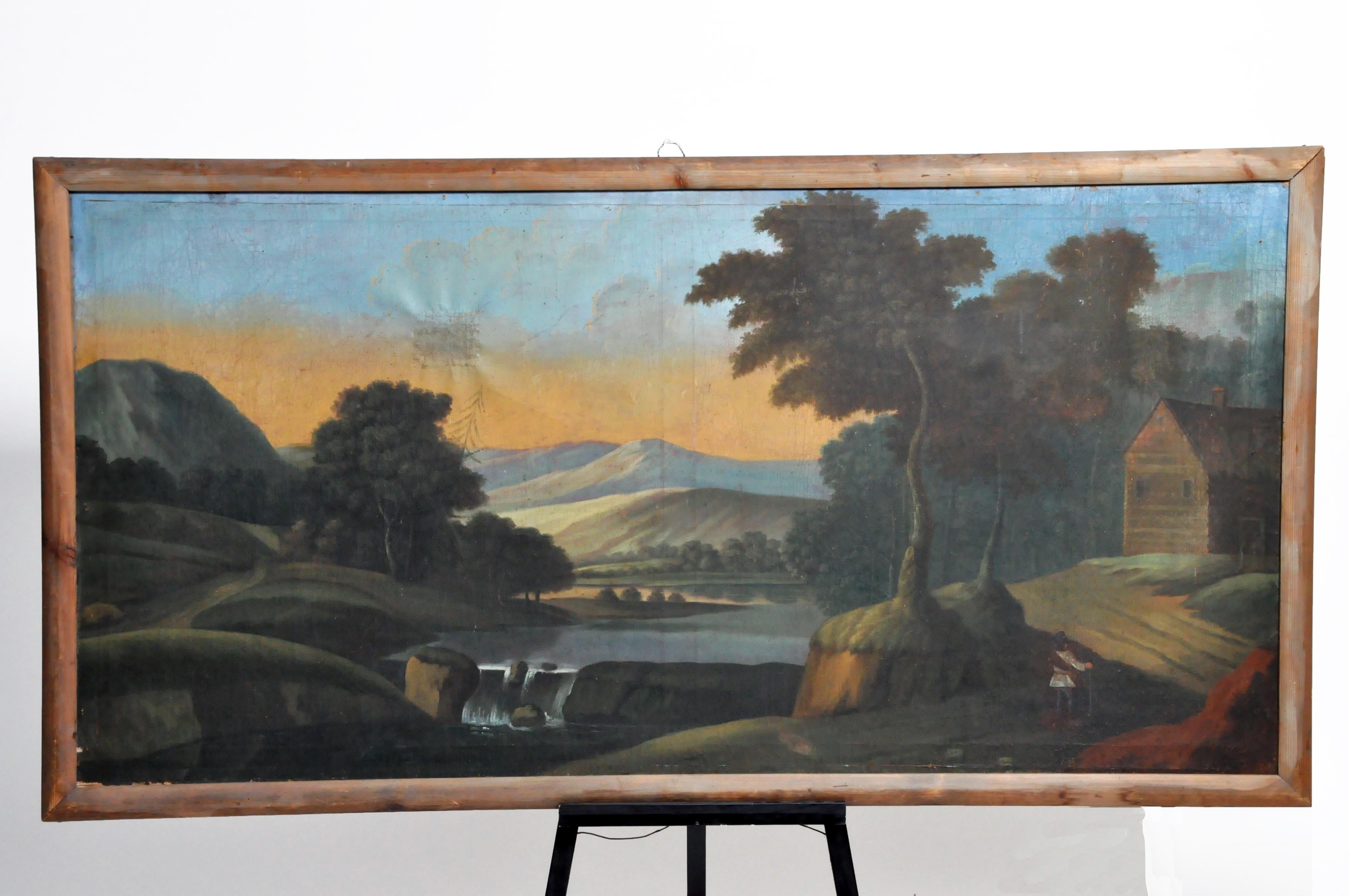 Italian Landscape Oil Painting from Italy  For Sale