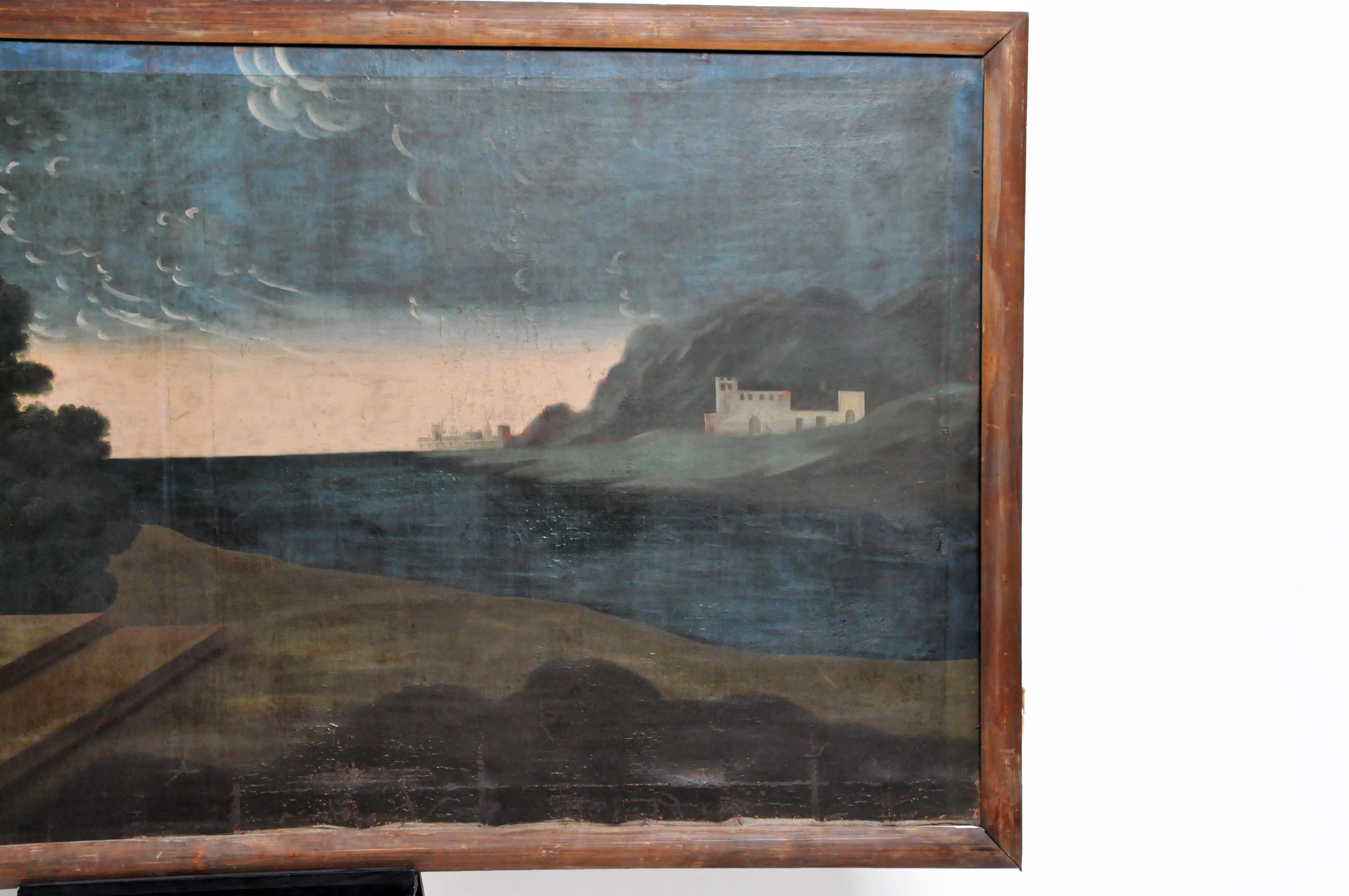 19th Century Landscape Oil Painting from Italy 
