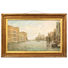 Paysage peinture à l'huile de la ville italienne Venise par Reginald Grenville Eves