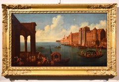 Architectural Venice Paint Oil on canvas Old master 18/18th Century Italy Art