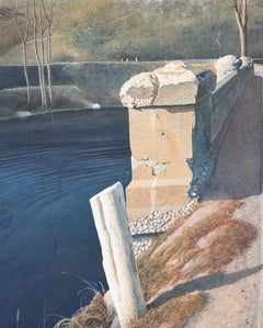 Landscape  Painting by American Realist Painter John Whalley "The Long Road"