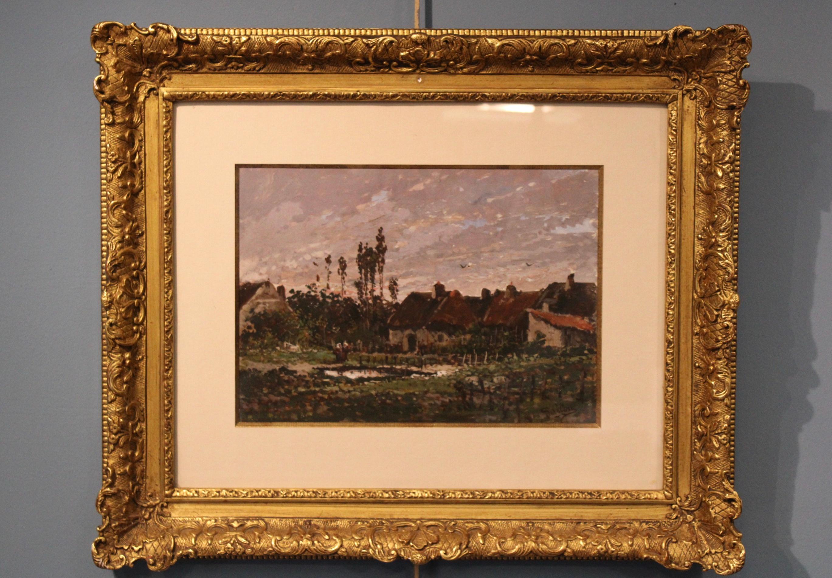 Painting by Eugène Galien-Laloue (1854-1941), French landscape painter. 
Gouache painting signed lower right. 
Dimensions at sight: 30 x 21 cm.