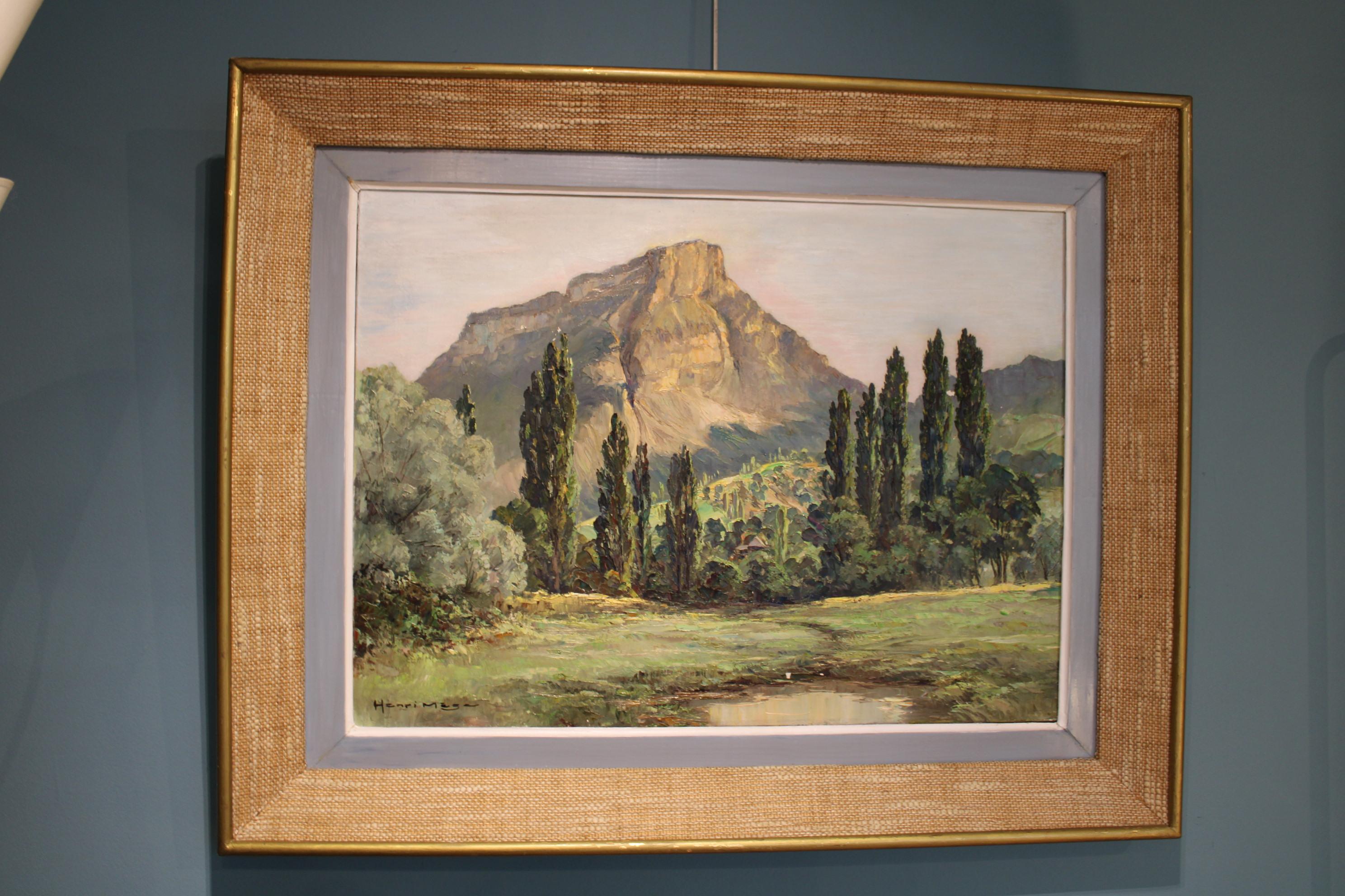 Landscape Painting by Henri Mege, France 20th Century For Sale 8