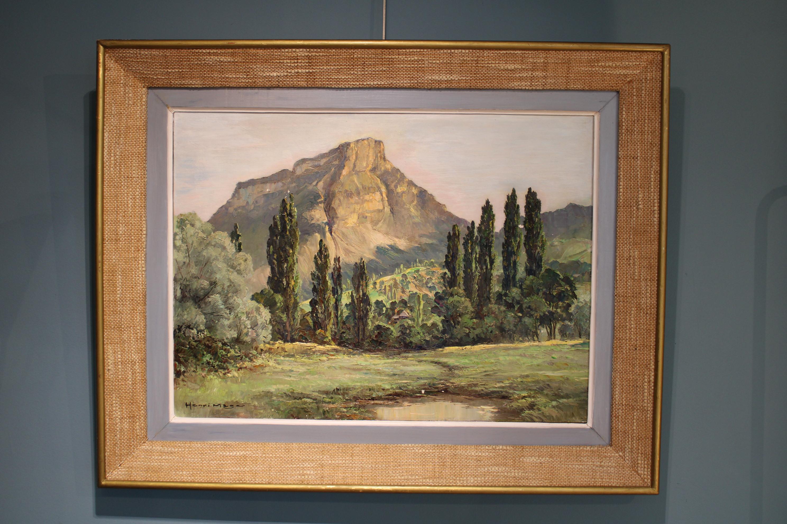 Gemälde von Henri Mege (1904-1984)
Öl auf Leinwand
Maße mit Rahmen: 95,5 x 76 x 7 cm

Mehrere Lücken im Lack (siehe Fotos).