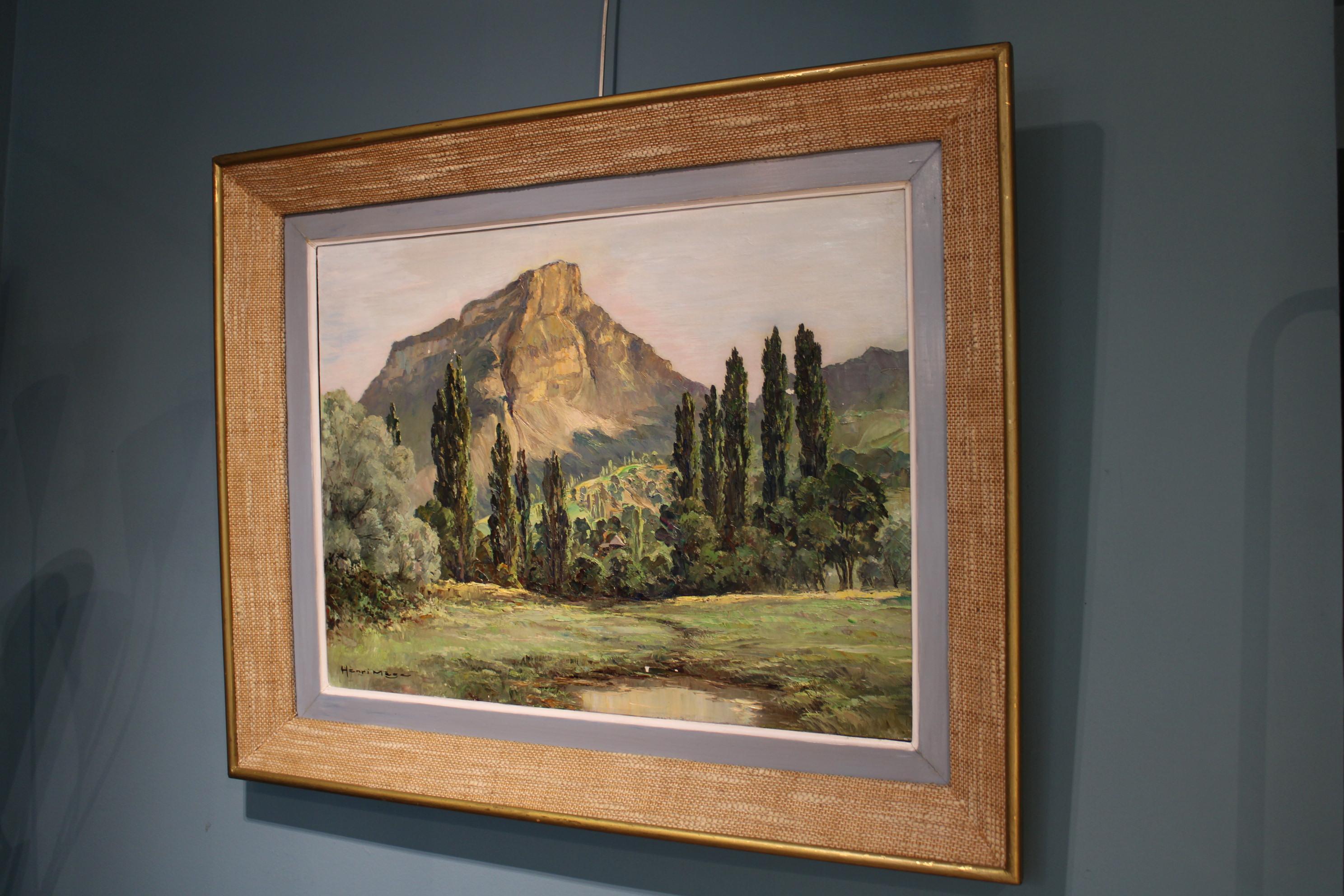 French Landscape Painting by Henri Mege, France 20th Century For Sale
