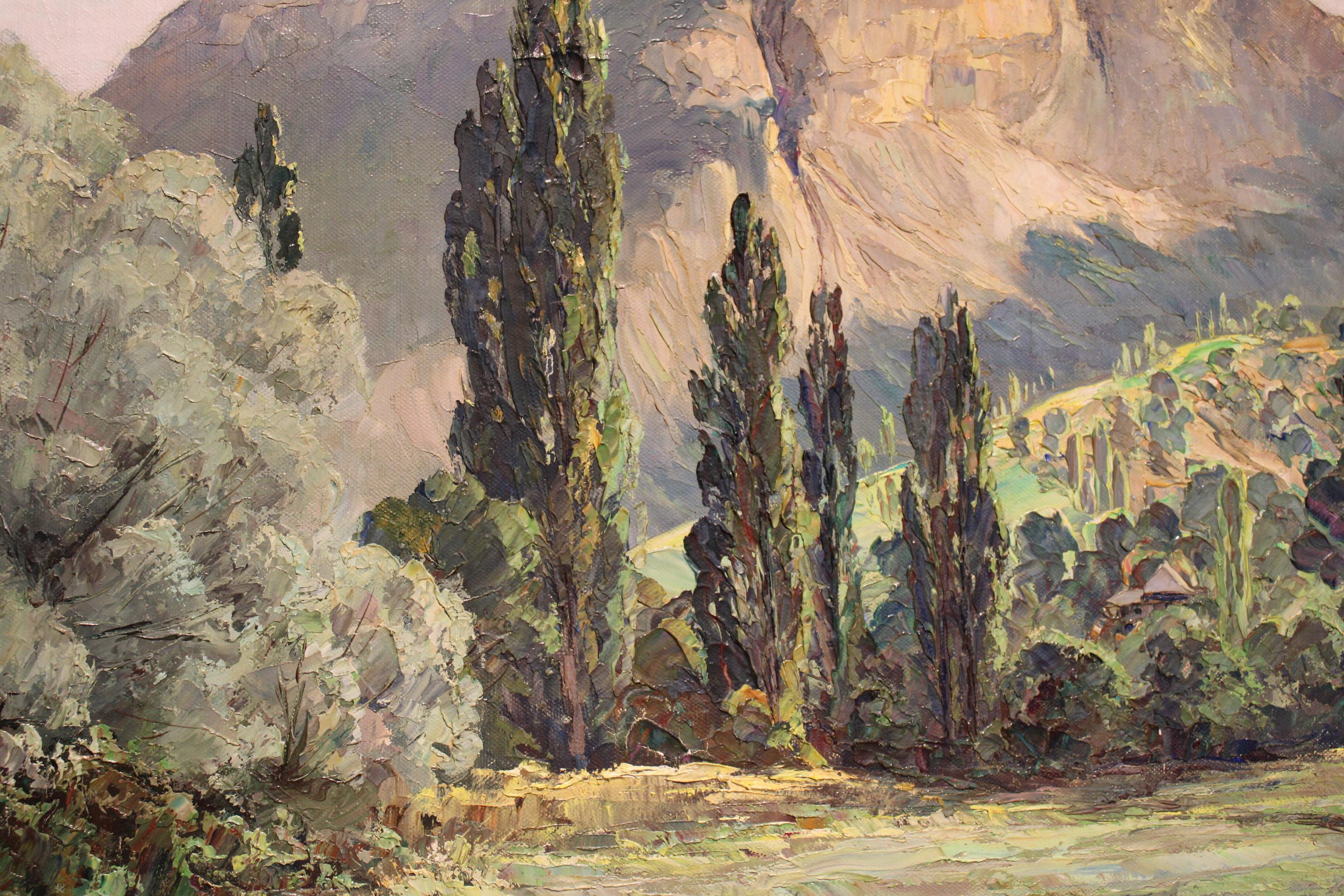 Landschaftsgemälde von Henri Mege, Frankreich, 20. Jahrhundert (Farbe) im Angebot
