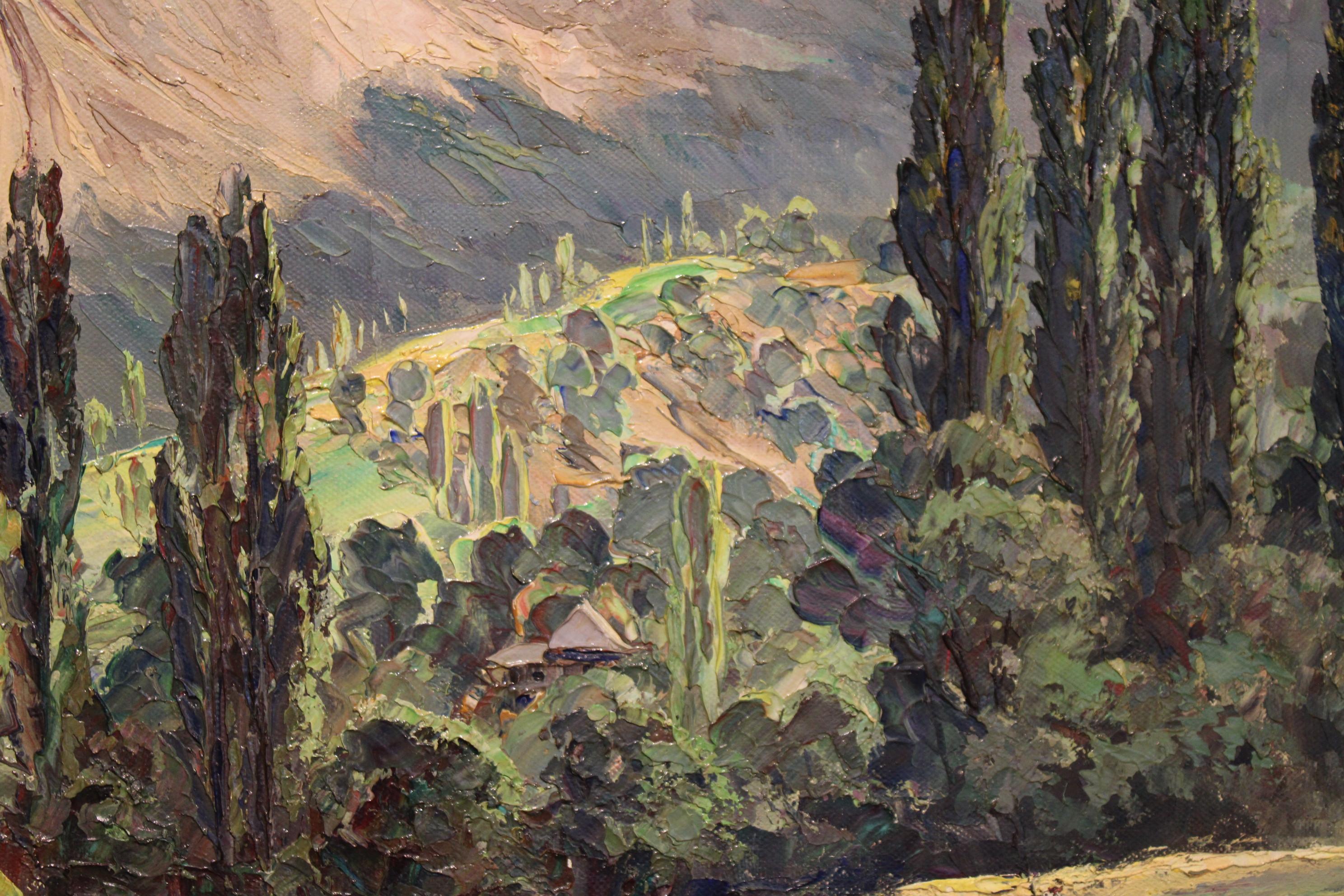 Landscape Painting by Henri Mege, France 20th Century For Sale 2
