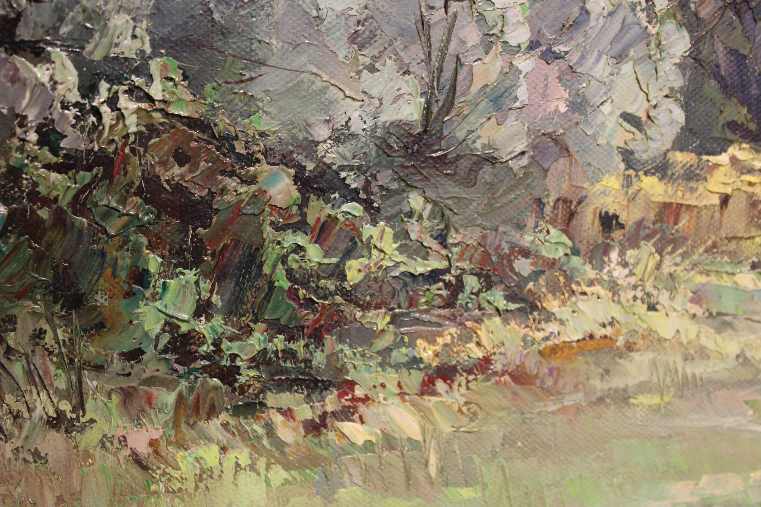 Landscape Painting by Henri Mege, France 20th Century For Sale 4