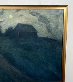 Landscape Painting by Michigan Artist Ernest Harrison Barnes Ca. 1940s