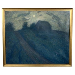 Landscape Painting by Michigan Artist Ernest Harrison Barnes Ca. 1940s