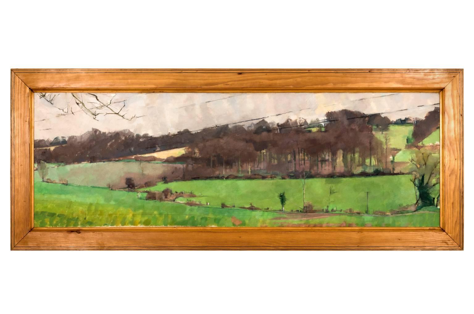 Landscape Painting by Patrick George In Good Condition For Sale In Stamford, CT