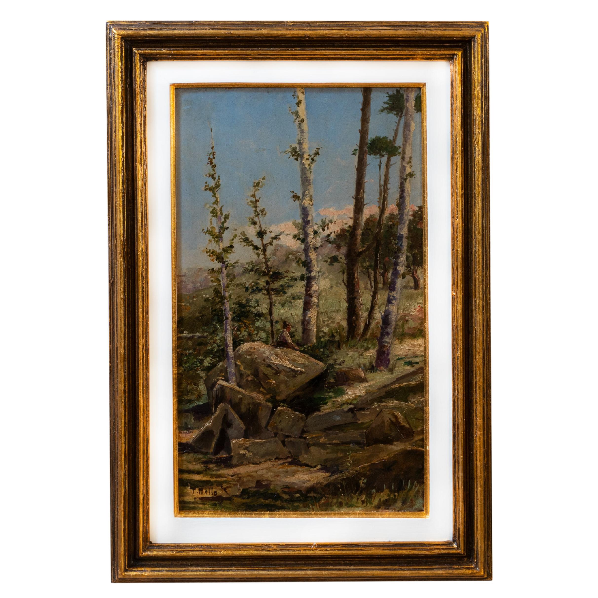 Paesaggio dipinto da Thomaz de Mello Jr (1906 - 1990), Sintra, Portogallo