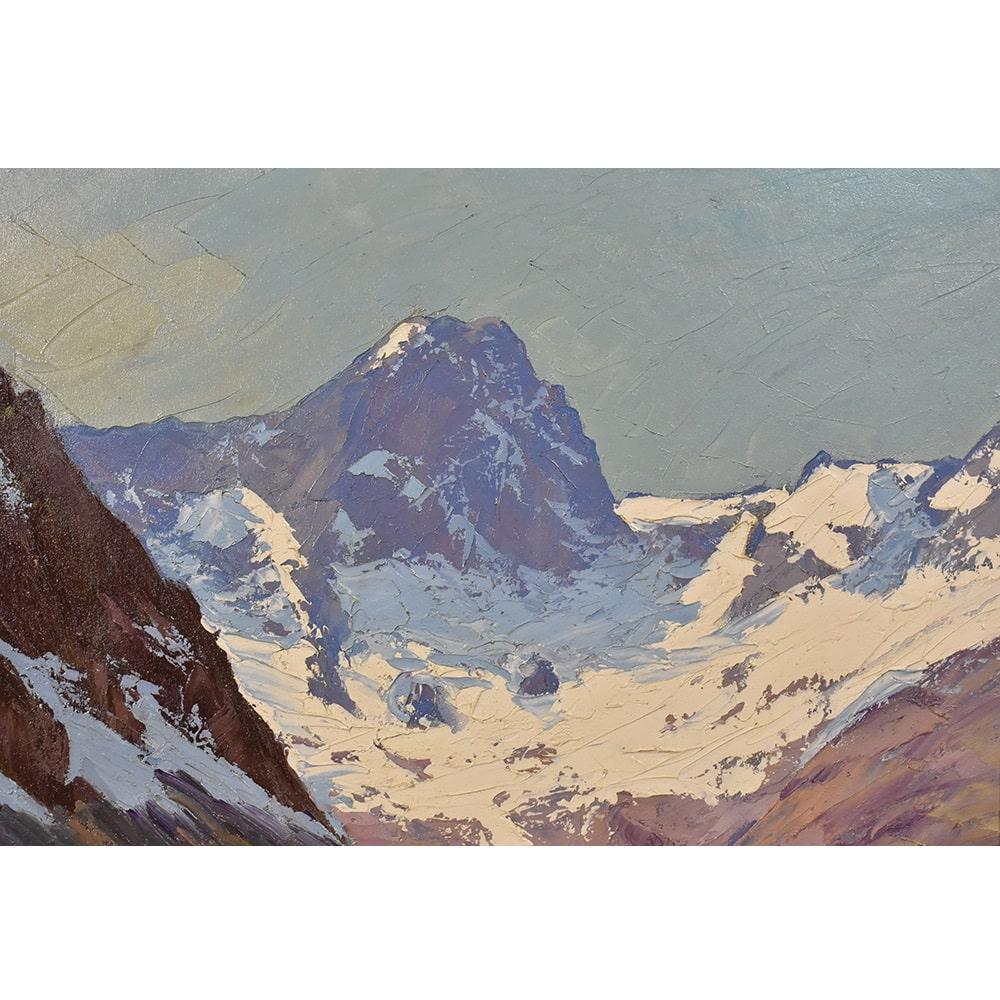 French Landscape Painting, Mountain Landscape Painting, Oil on Canvas, XX For Sale