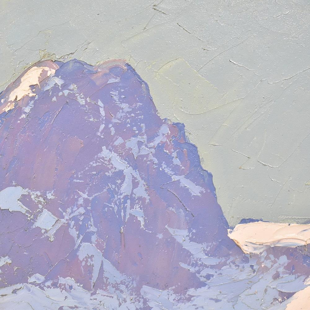 Pintura de paisaje, Pintura de paisaje de montaña, Óleo sobre lienzo, XX Pintado en venta