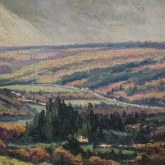 Landscape Painting of the Ardennes by Michel Nizet, Liège School, 1930