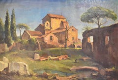 Landscape Painting, Rome Painting, Monastery Church Painting, Oil on Canvas, XX