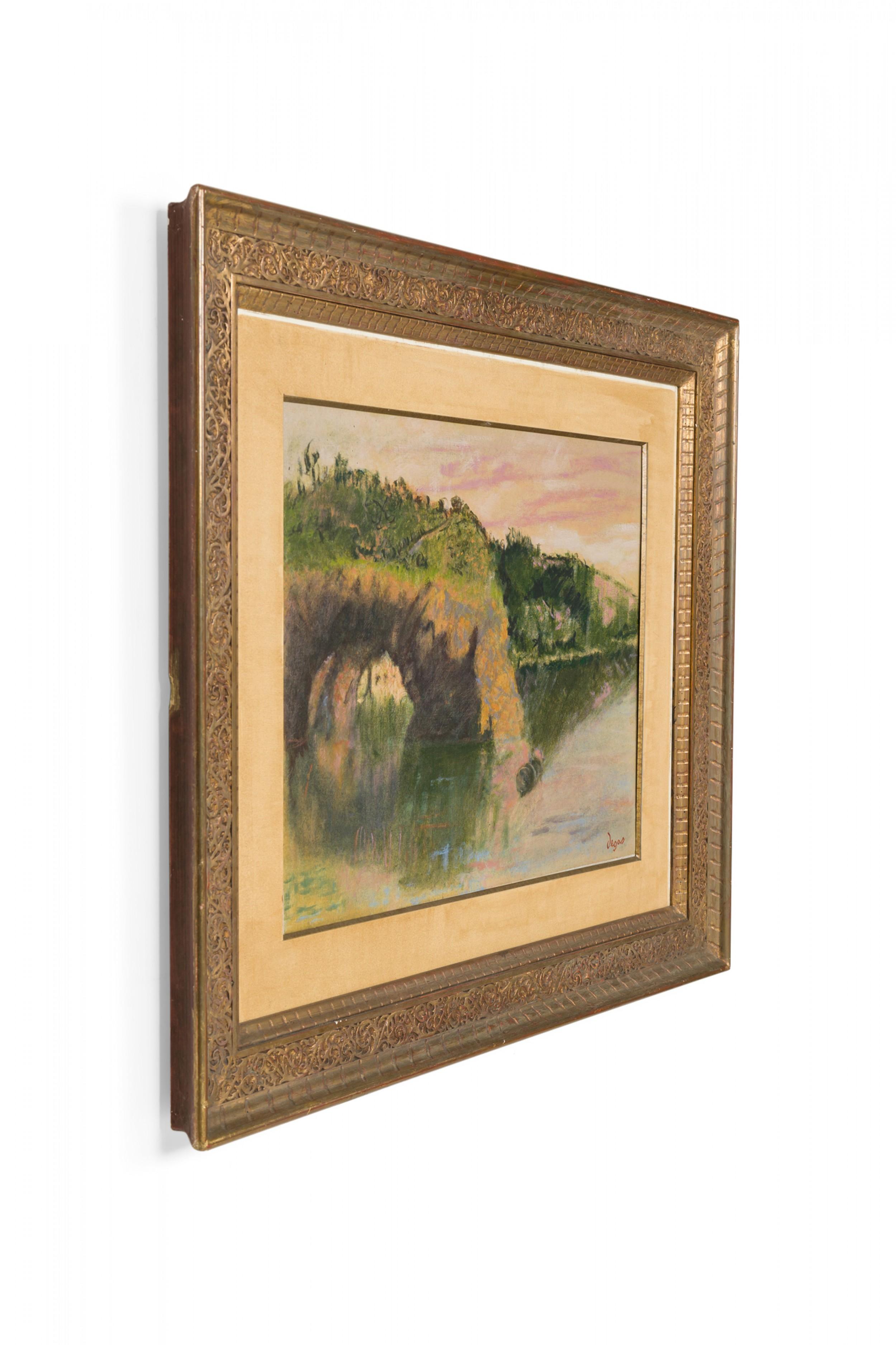 Copy of French Impressionist landscape titled 