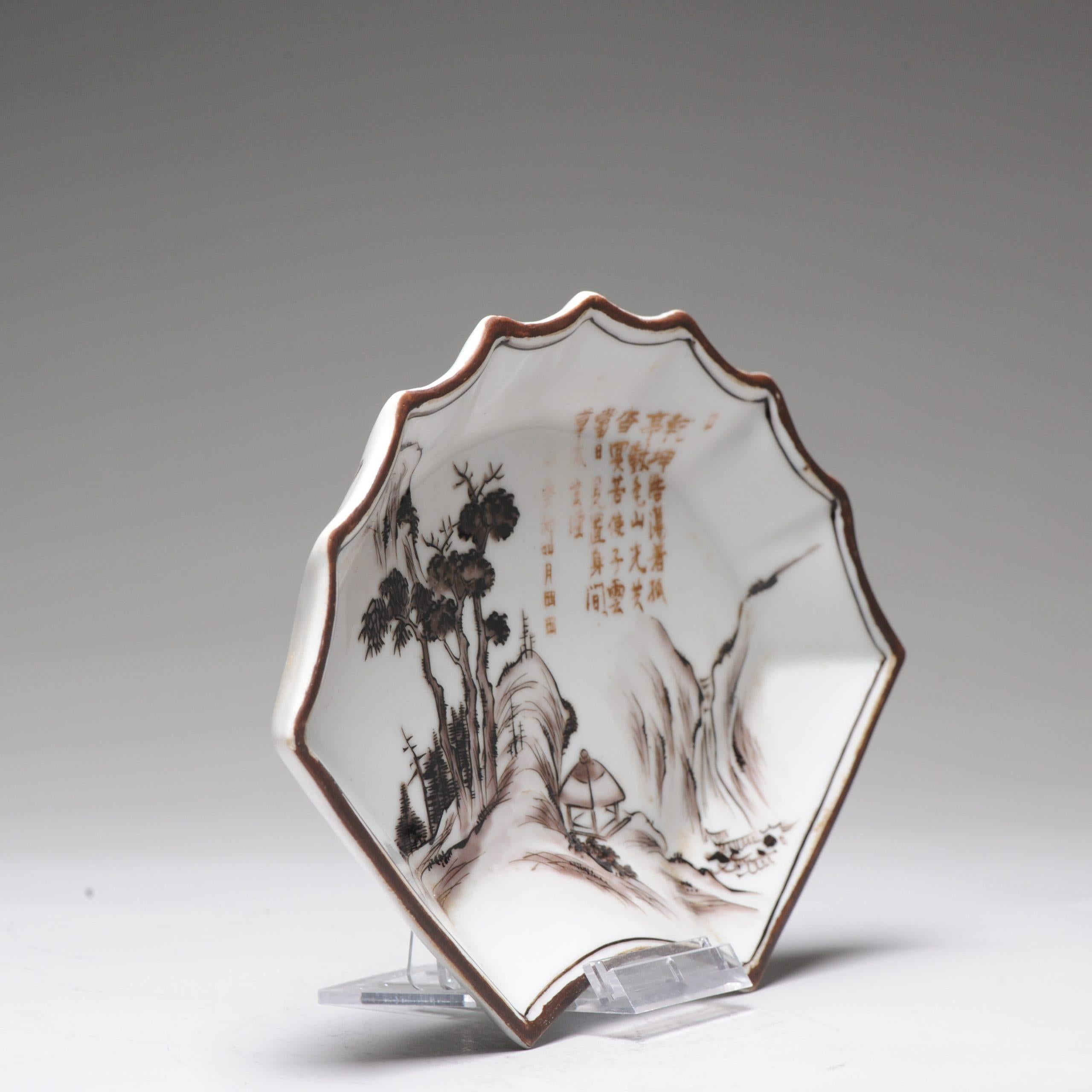 Landscape Showa Period Japanese 20th Century Porcelain Kutani Etsuzan For Sale 10