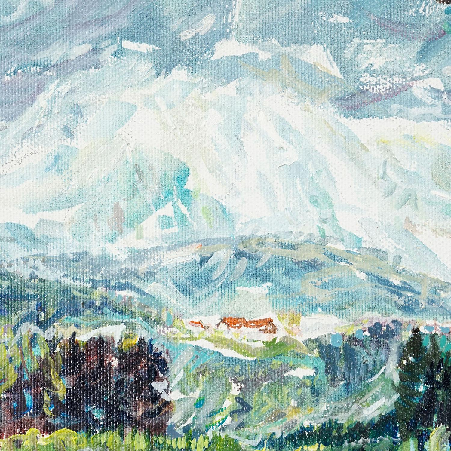 Landschaft Steinhögl Bayern, 1989 - Ölgemälde von Alexander Michael (Sonstiges) im Angebot