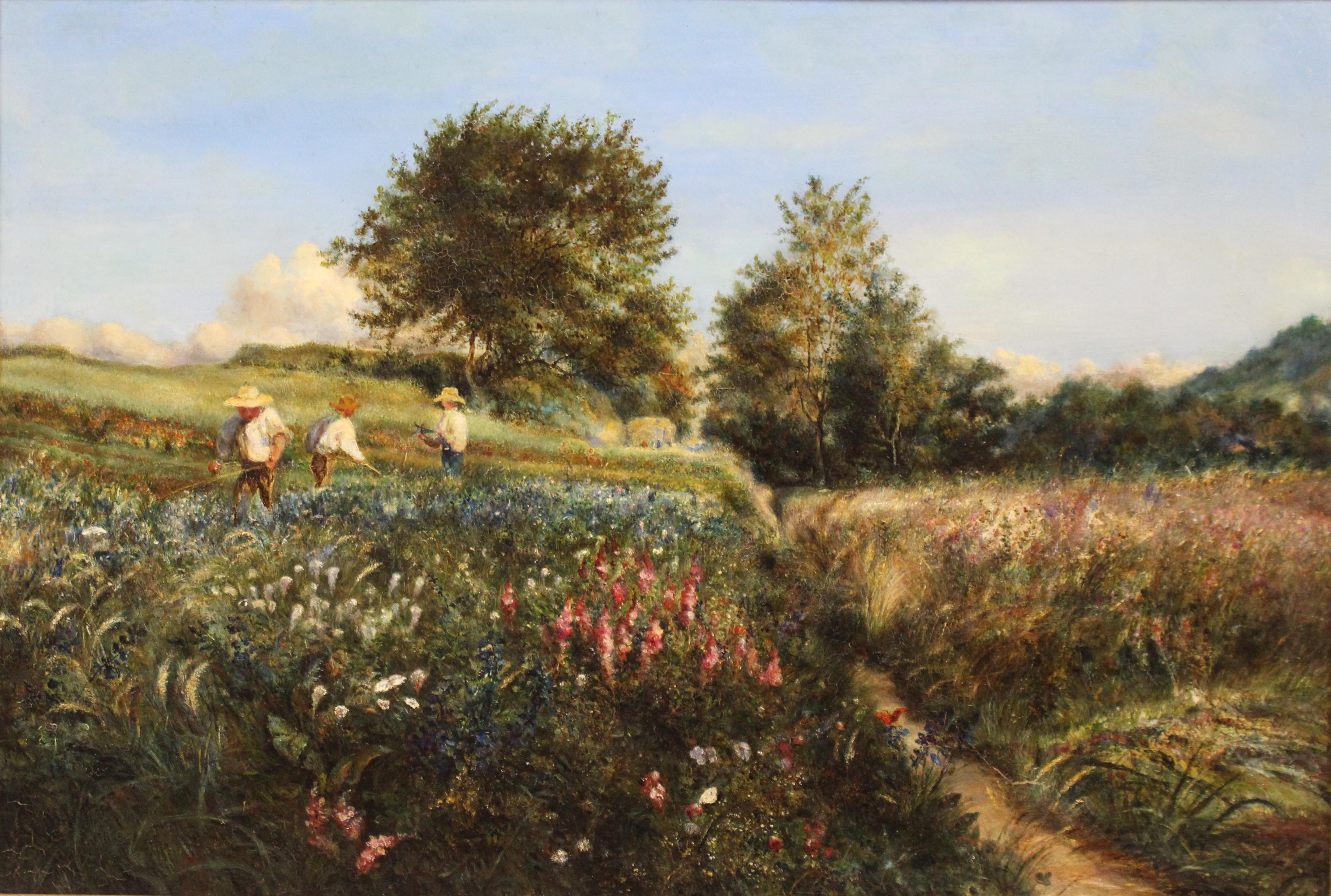 European Landscape Thomas Edwards '19th c., British' Oil on Canvas For Sale