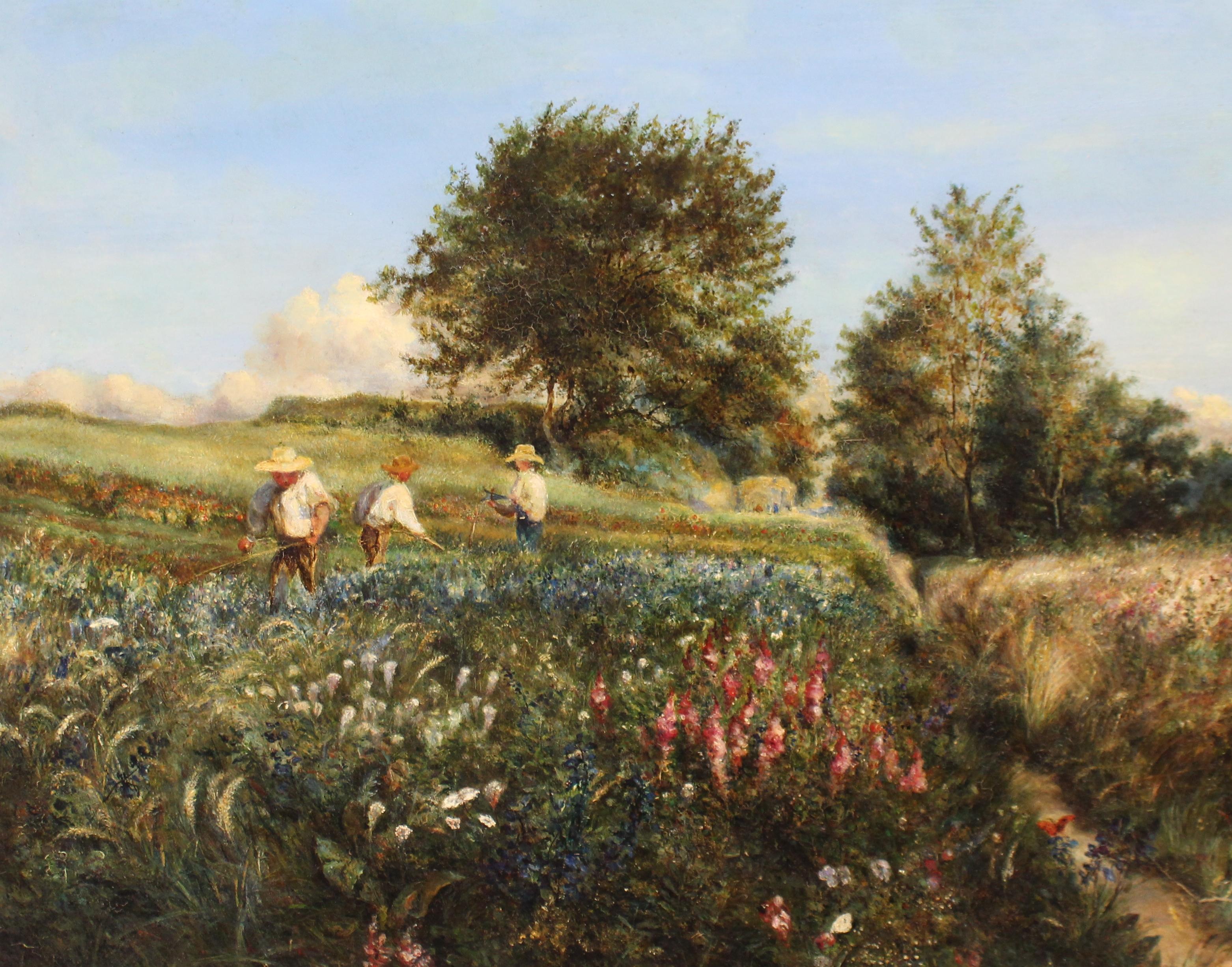 Gilt Landscape Thomas Edwards '19th c., British' Oil on Canvas For Sale