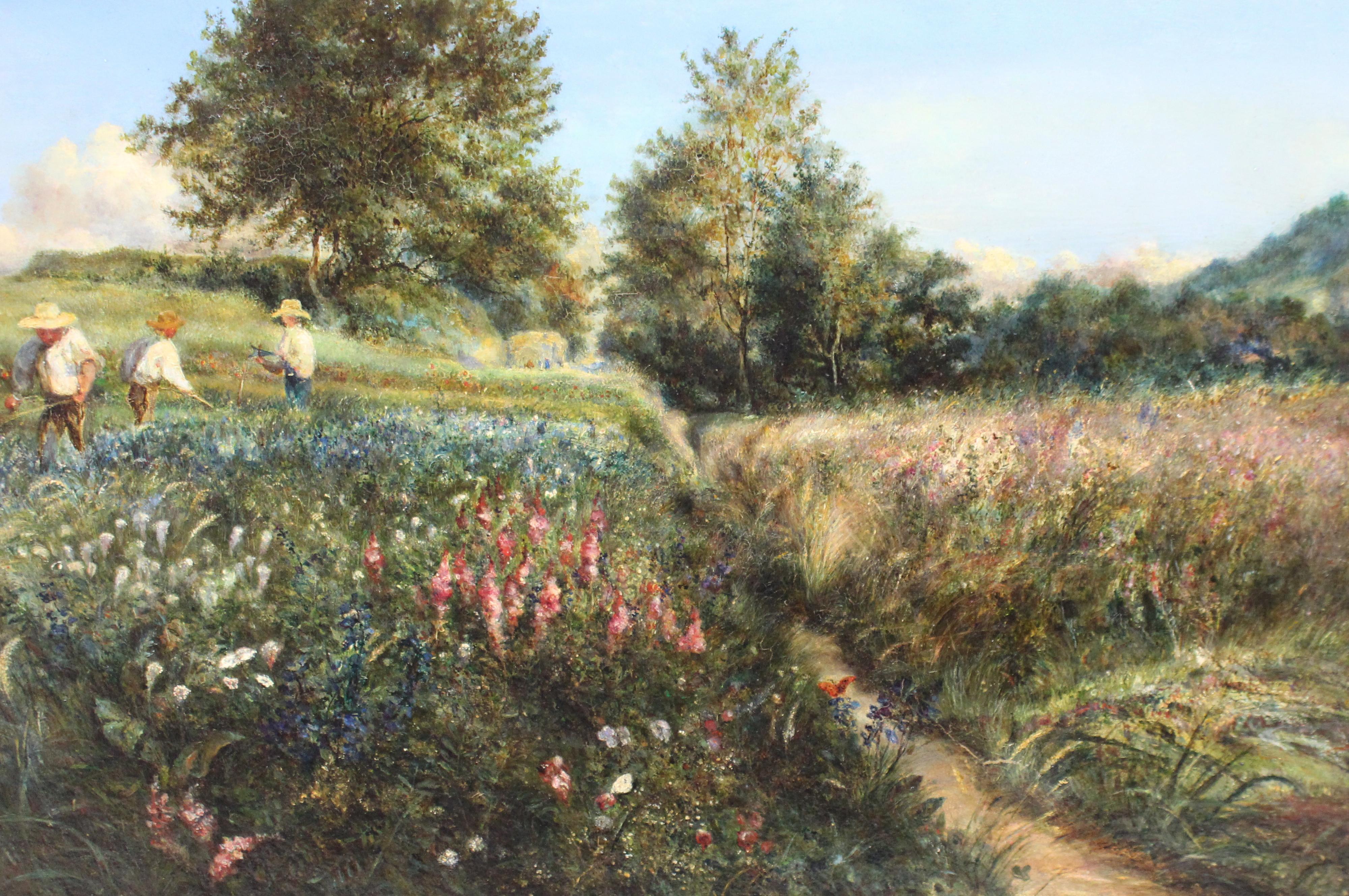 Landscape Thomas Edwards '19th Century, British' Oil on Canvas For Sale 1