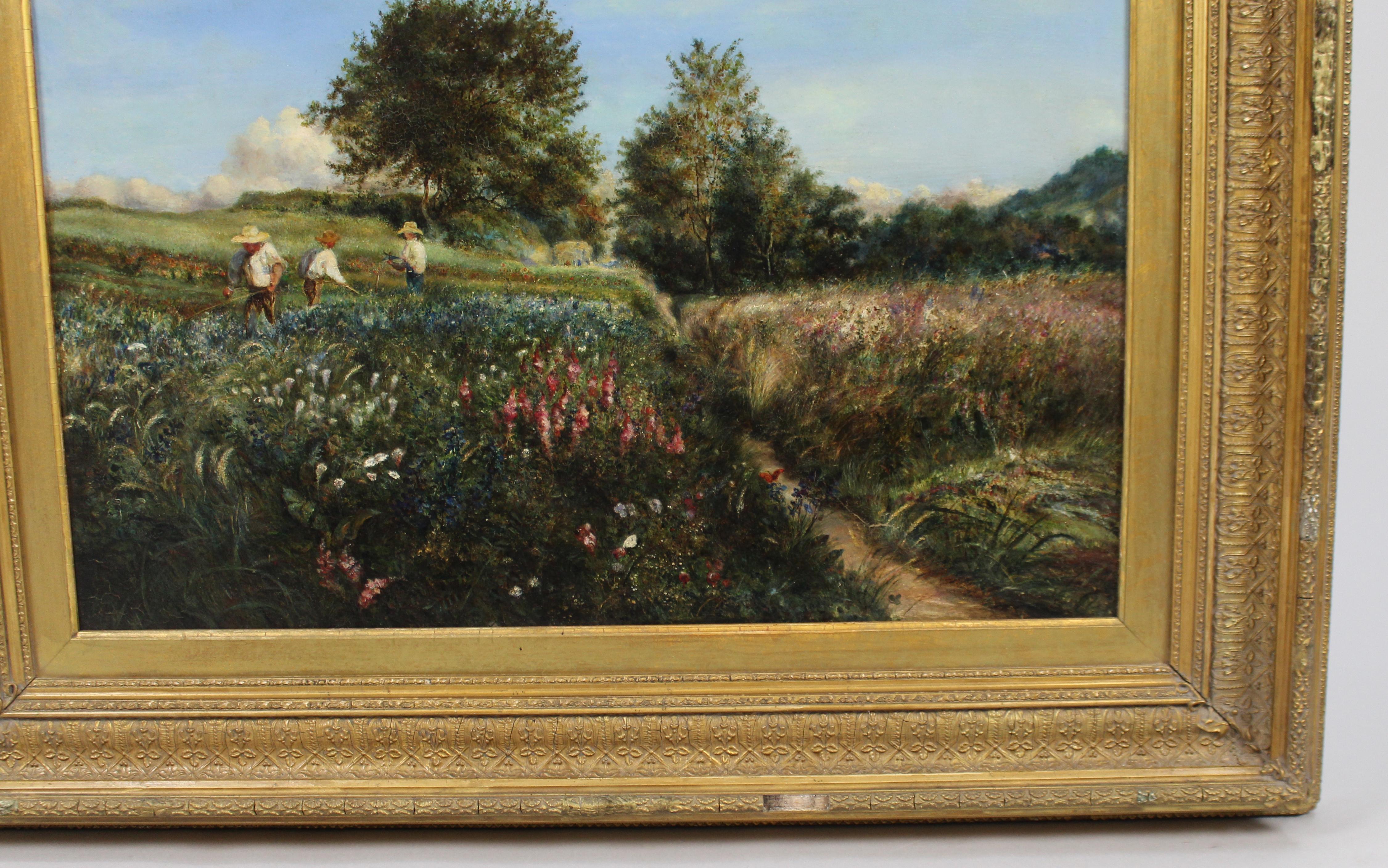 Landscape Thomas Edwards '19th c., British' Oil on Canvas For Sale 1