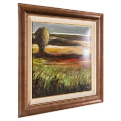 Landscape Tree Painting Oil on Canvas Signed Pulliam