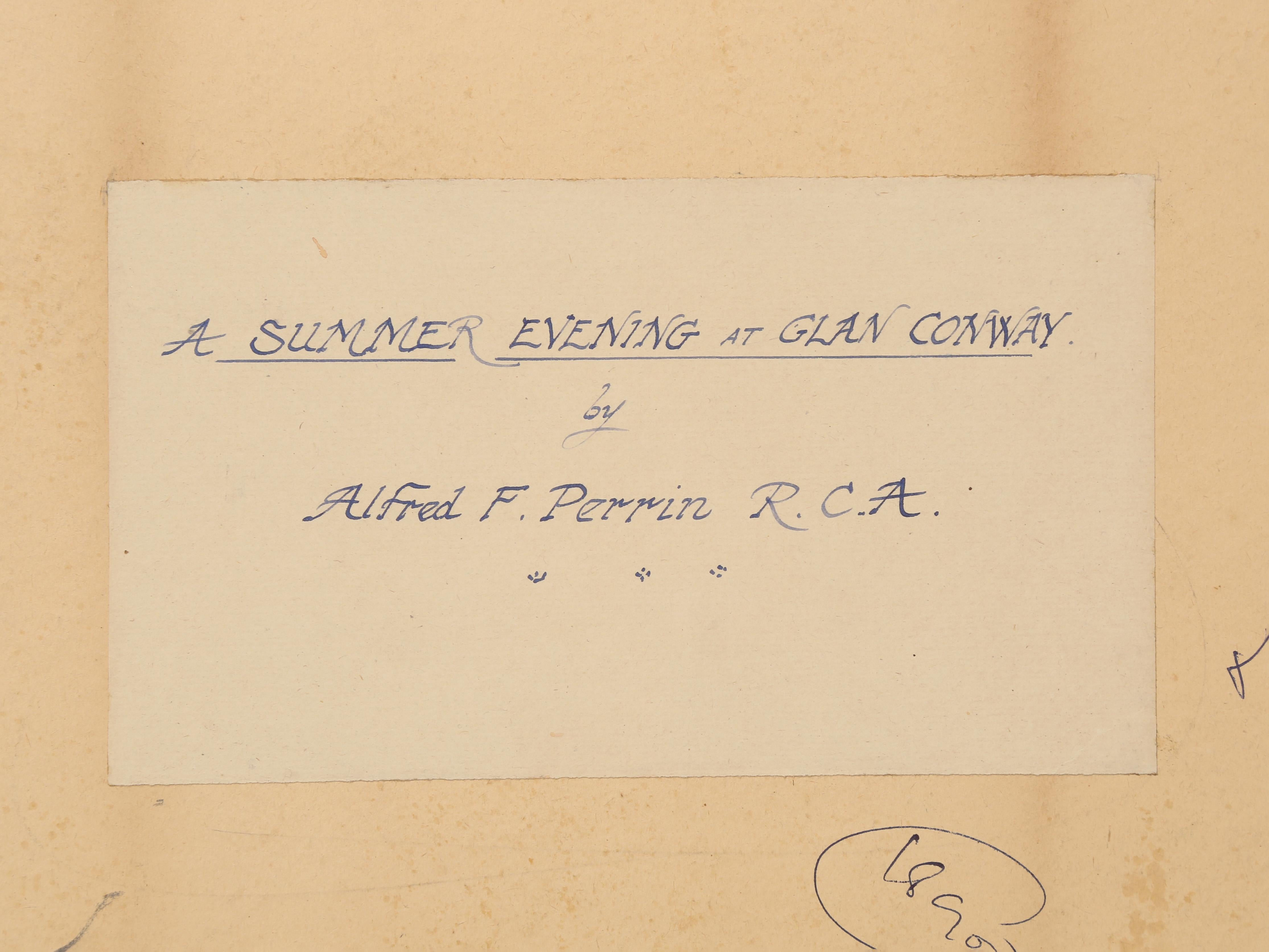  Aquarelle de paysage d'Alfred Perrin ; Une soirée d'été à Glan Conway en vente 6