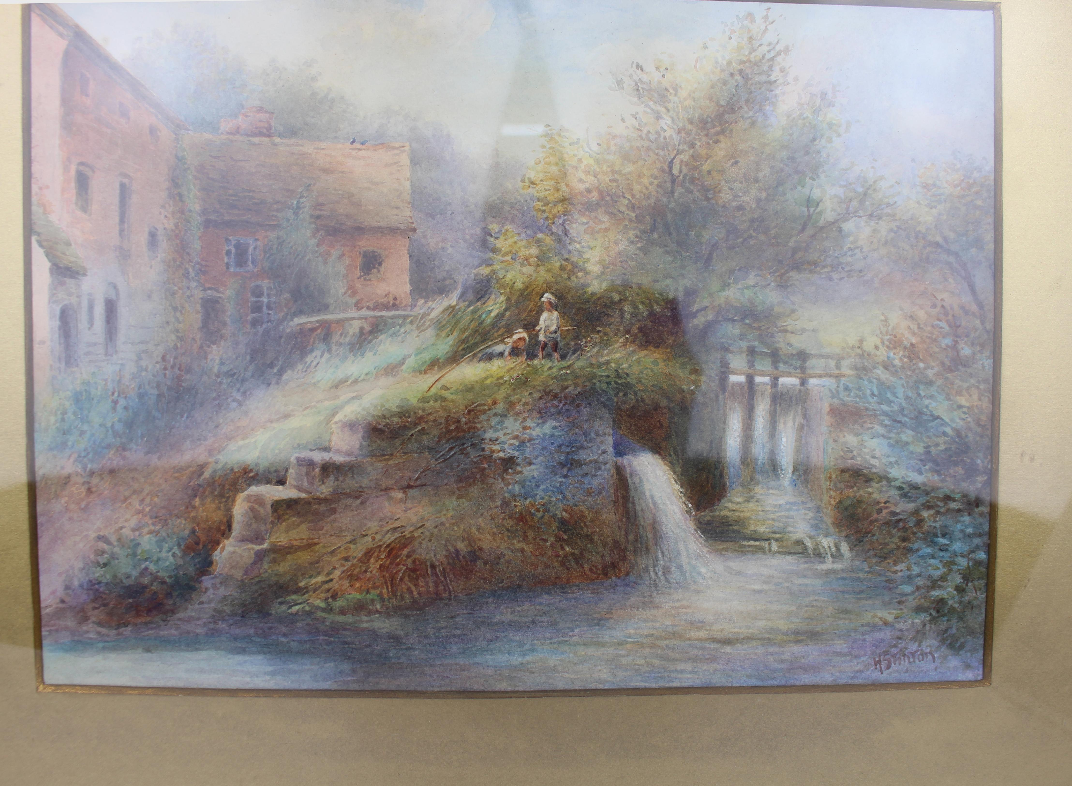 Britannique Aquarelle de paysage par Harry Stinton (britannique, 1882-1968) en vente