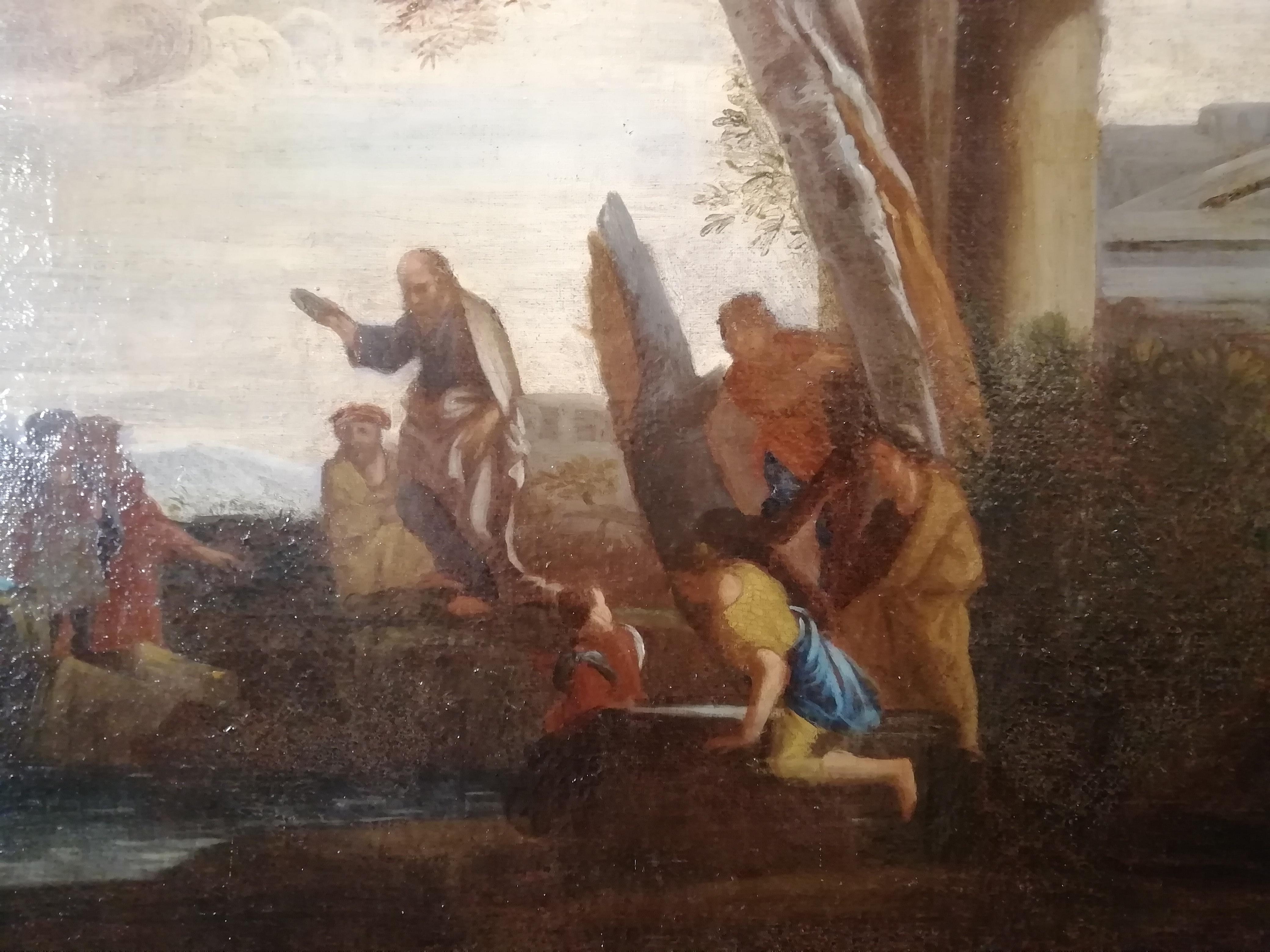 Landscape with Architecture and Ruins, Follower of G Ghisolfi Oil, Italian 1