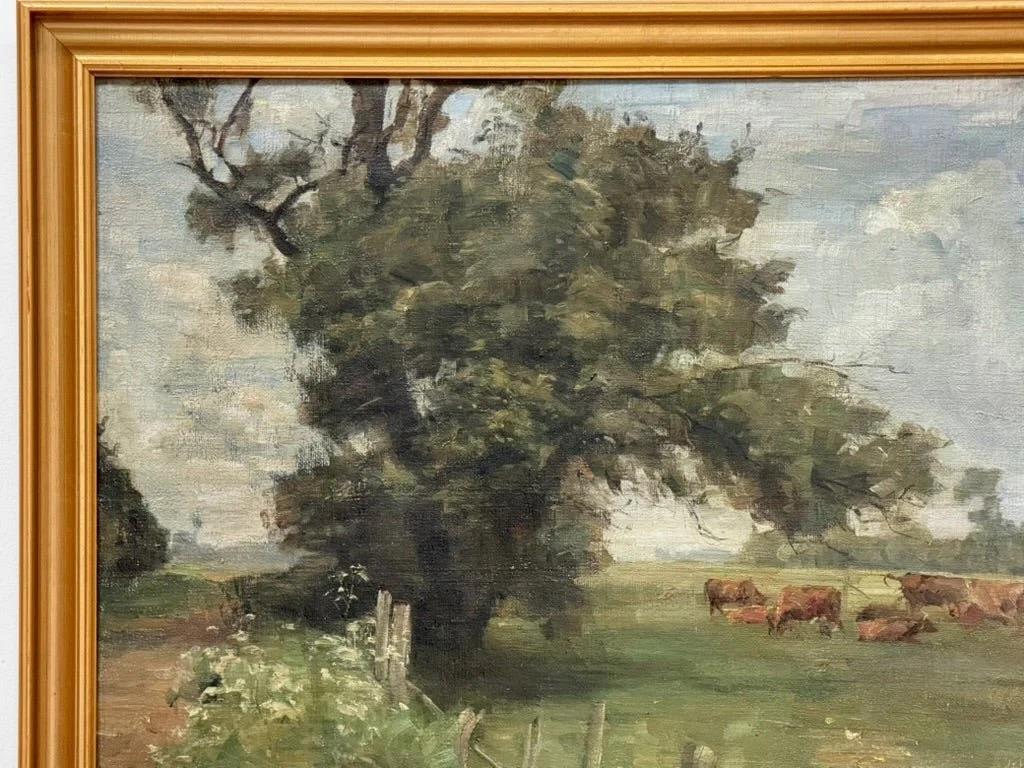Danish Landscape with cattle, Carl Vilhelm Holsøe For Sale