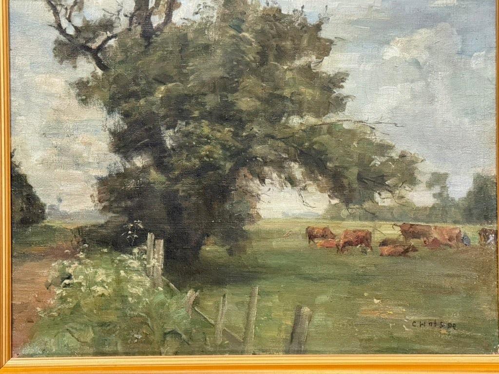 Landscape with cattle, Carl Vilhelm Holsøe In Good Condition For Sale In Charlottesville, VA