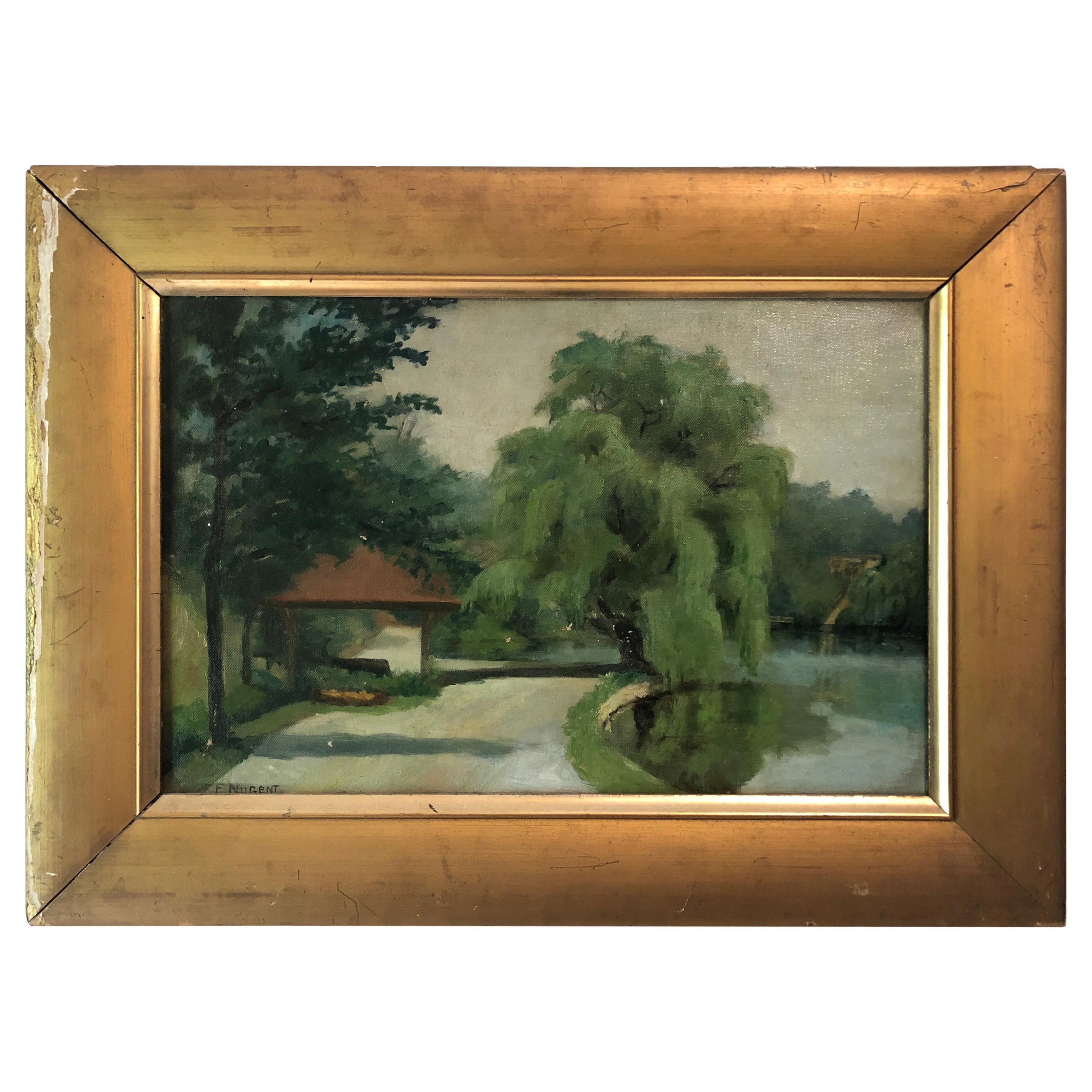 Landscape with Willow Tree by Frances Roberts Nugent, circa 1930