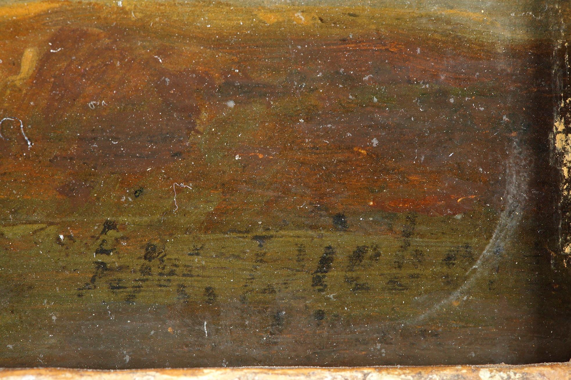 „Landschaften mit Kühen“, Ölgemälde auf Tafel, signiert Dieboldt, Paar im Angebot 11
