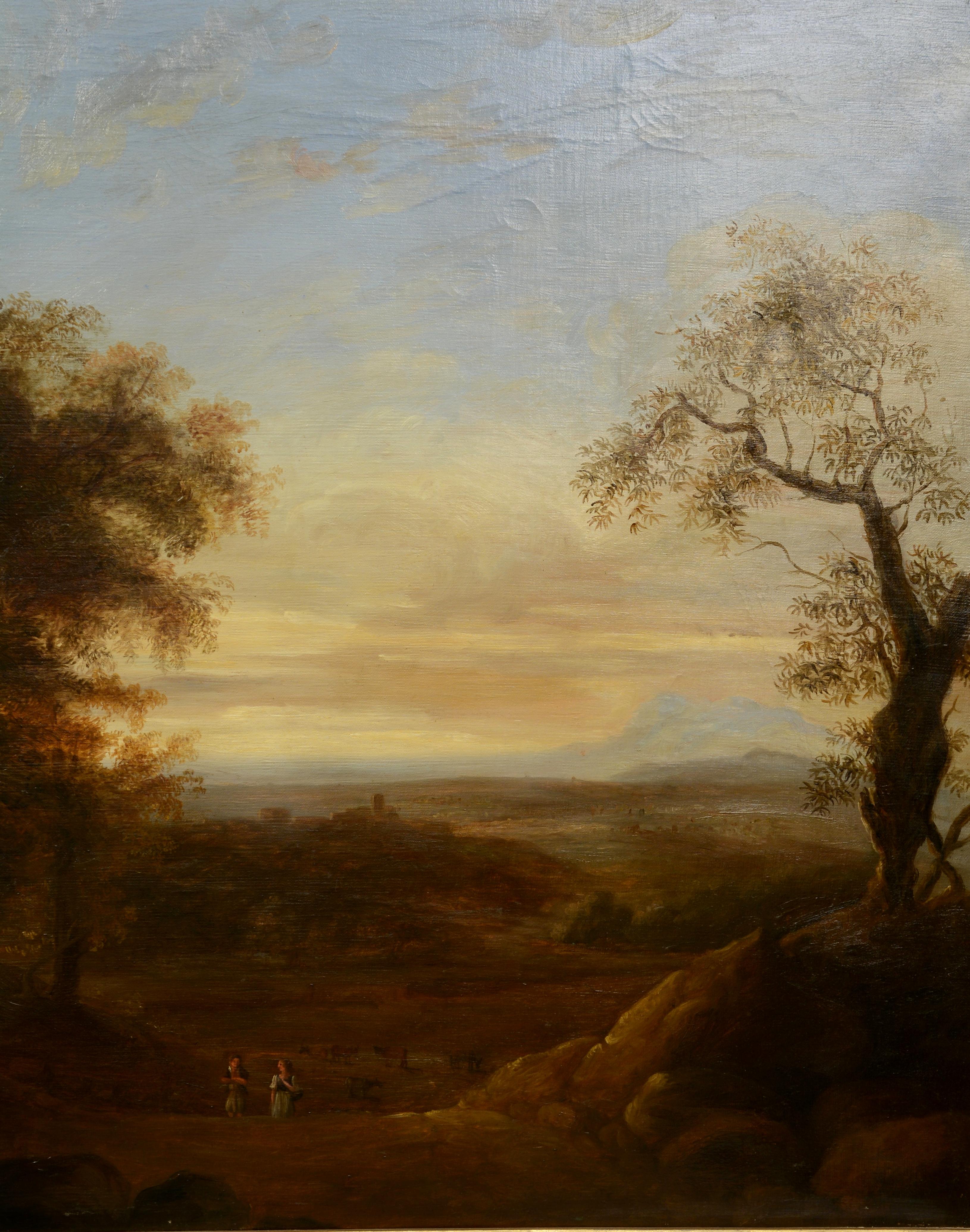 19th Century Landscapes, Xalapa, Mexico, Pair of Oils on Canvas, Spanish School, Ca 1840 For Sale